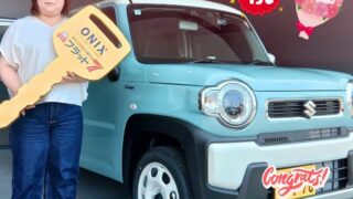 明石西店　Ｏ様　新車　ハスラーの納車写真。